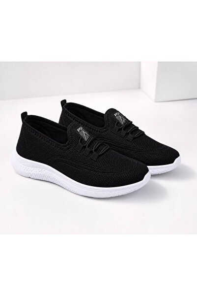 goodyer Women's Black/White Comfortable, Air-Proof, Flexible, Comfortable, Kn...
