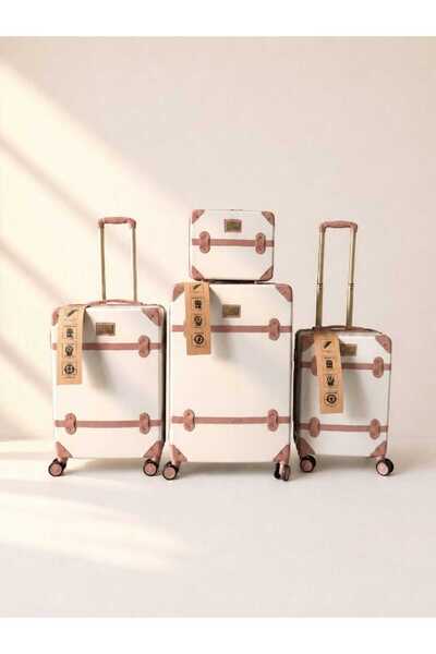 CLASSİC Classic 4 Pcs Luggage Sets Suitable for Travel and Wedding Bride and ...