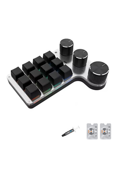 UnderShop Mini tastatură mecanică programabilă, funcție de copiere a parolei,...