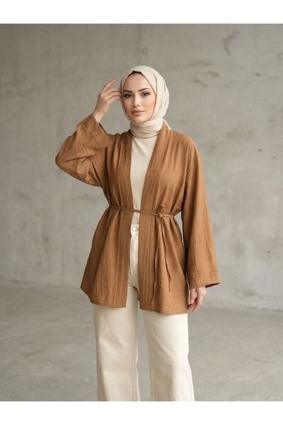 Foremia Strawberry Cardigan-Tan
