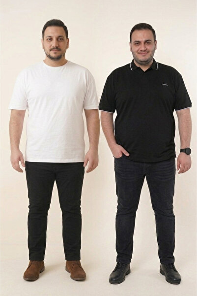 LOADER Plus Size Cotton Soft Texture Breathable Fabric Relaxed Fit Crew Neck ...
