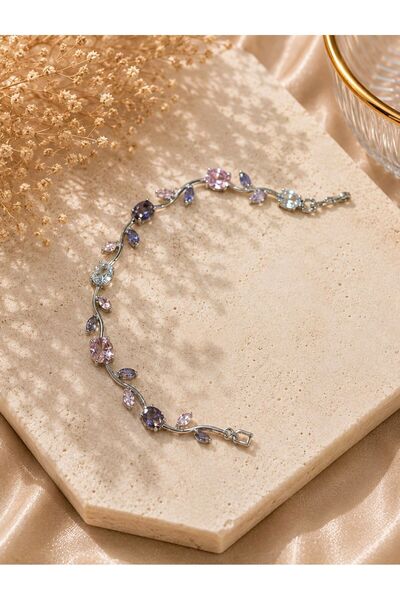 aurajewelery RENKLİ TAŞ DETAY SARMAŞIK BİLEKLİK