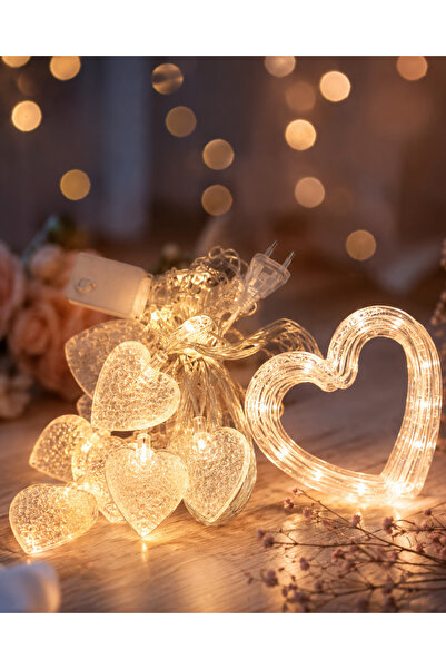 LED Kalp Neon Lamba Dekoratif Romantik Gece ve Ortam Işığı