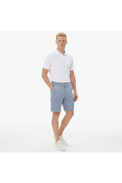 Nautica Erkek Mavi Regular Fit Kargo Şort