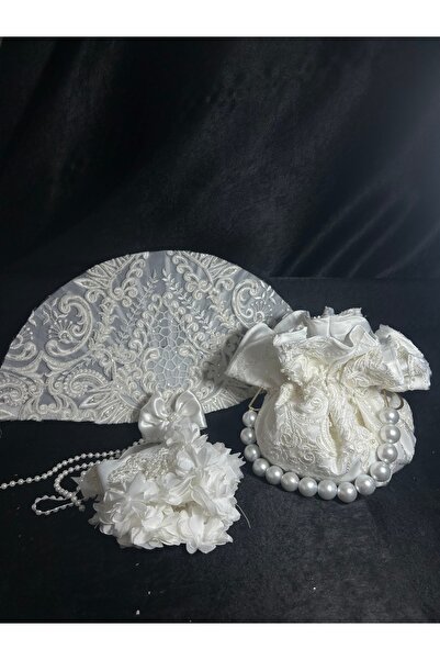 Bridal Luxe Premium gelin çantası ve gelin yelpazesi