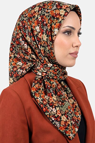 hadiora Women's Orange Red Floral Patterned Stitched Writing Pad
