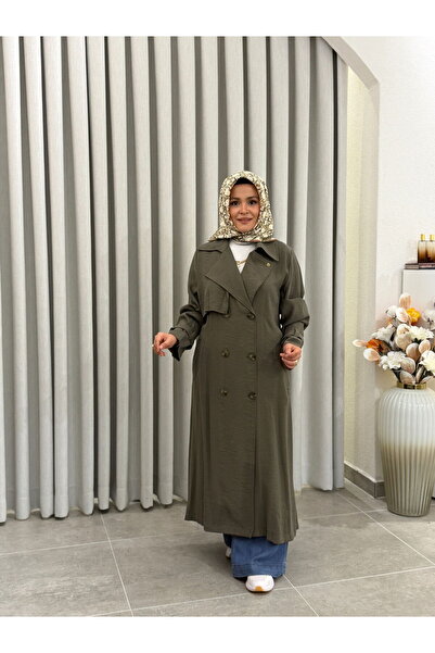 Armine معطف تينسل عصري باللون الكاكي