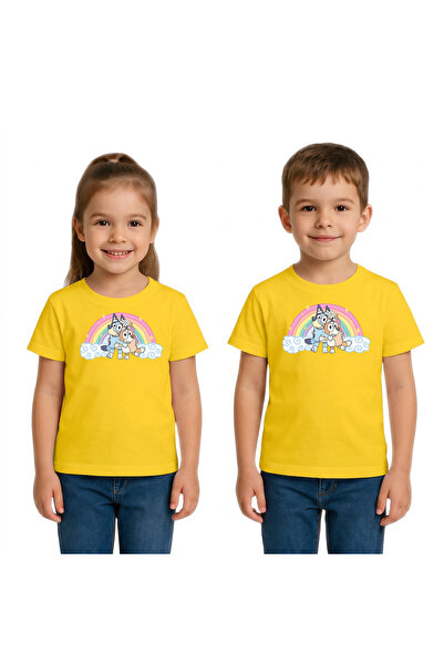 URBANTRENDSTORE Bluey Rainbow prilagođeni dizajn unisex majica za devojčice i...