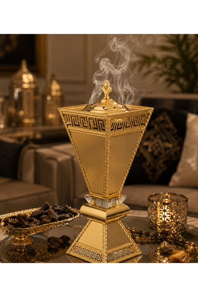 Dania ✨   Luxury Golden Incense Burner 30cm - Regal Design with High-End Touc...