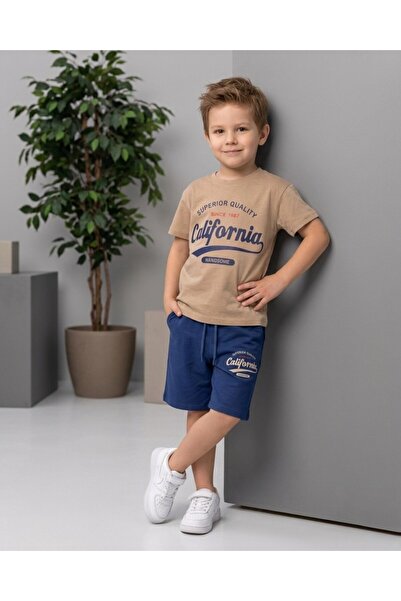 voyyo kids baby Boys' Summer Printed T-Shirt and Shorts 2-Piece Set, Ages 5-6...