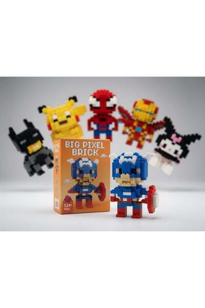 DODOMAR Lego Big Pixel Bricks 3D Captain America Large Size Building Set Deco...