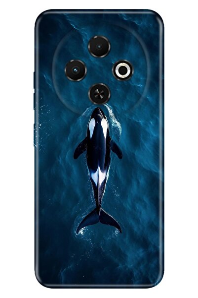 TECNO Spark 30C (KL5n) Kılıf Orca Temalı Desenli Darbe Emici Silikon