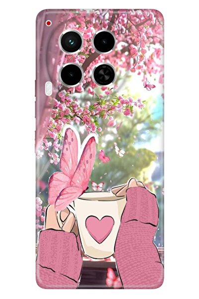 TECNO Camon 30 (CL6) Kılıf Coffee Temalı Desenli Darbe Emici Silikon