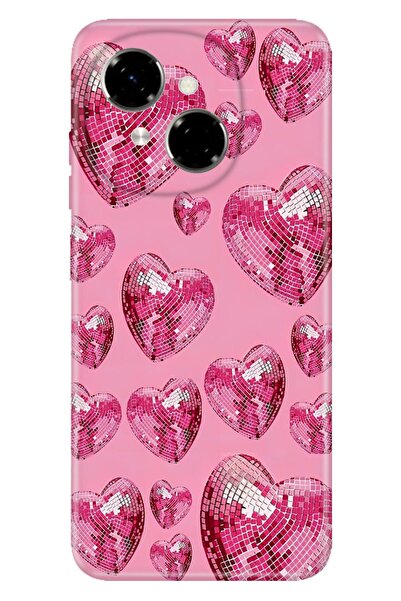 TECNO Spark Go 1 Kılıf Pinko Disco Temalı Desenli Darbe Emici Silikon