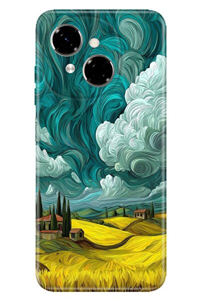 TECNO Spark Go 1 Kılıf Toscana Temalı Desenli Darbe Emici Silikon