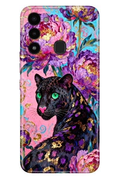 TECNO Spark 8C Kılıf Tikky-Kaplan Temalı Desenli Darbe Emici Silikon