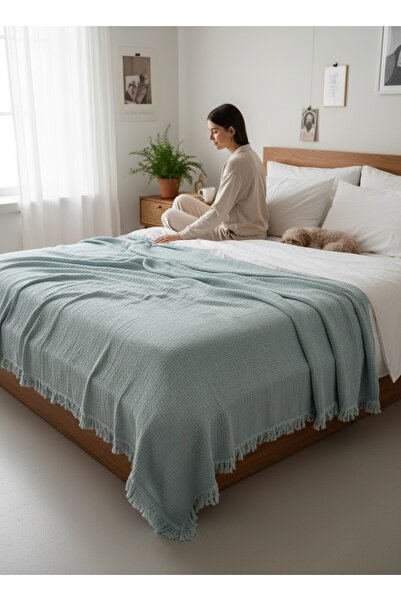 DNRYSL 280x300 4-слойно муселиново покривало за легло King Size, 100% памук, ...