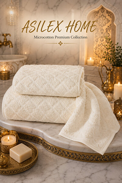 Asilex Home Collection Microcotton Premium 2-Piece Towel Set Ultra Soft Bath ...