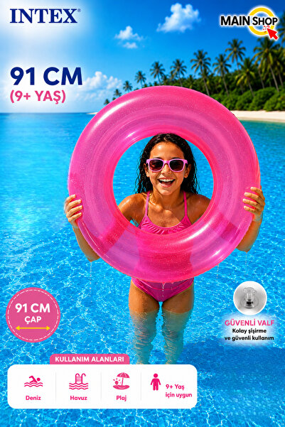 MAİN SHOP Intex Phosphorescent Neon Large Size Sea Ring 91 cm 9+ Years - Adul...