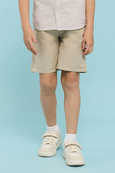 R&B Solid Shorts with Drawstring Waist