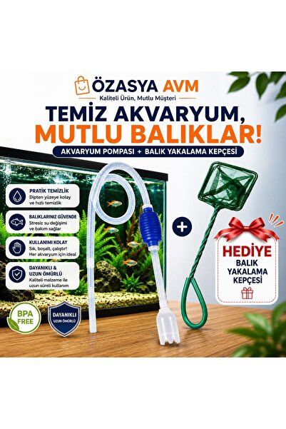 Özasya AVM Vanasız Dip Çekim Sifonu, Pompası, Akvaryum Su Değiştirme Aparatı ...