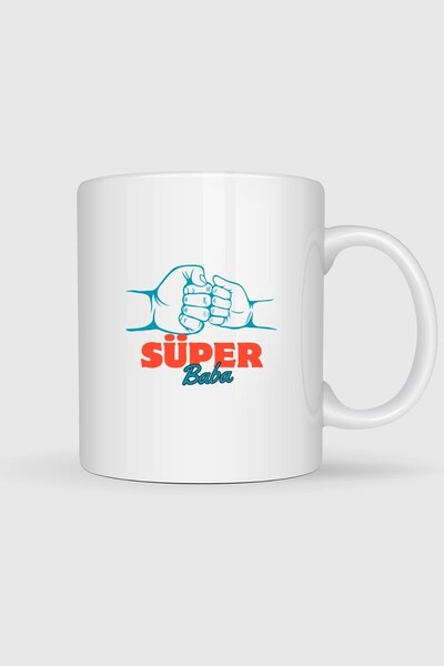 Bahriyeli Collection Father's Day Super Dad Printed Mug