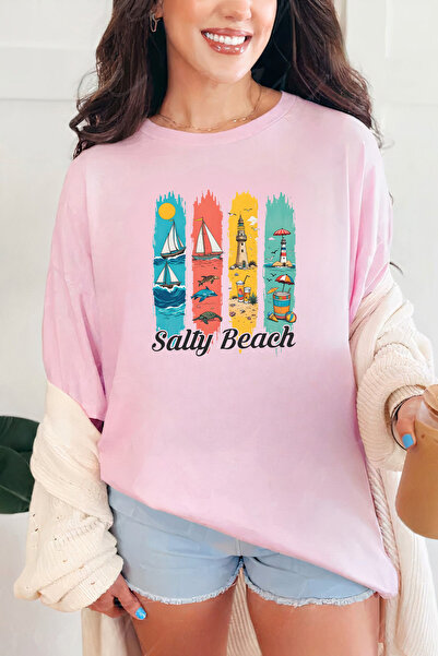 Sarah's Boutique Women's T-shirt – 100% cotton – Coastal Panels