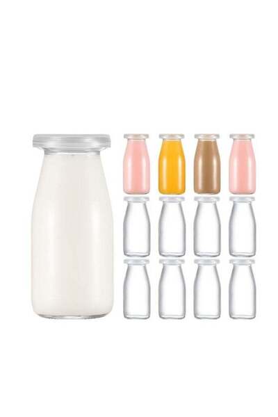 safawh 12-piece bottle set with lid, clear