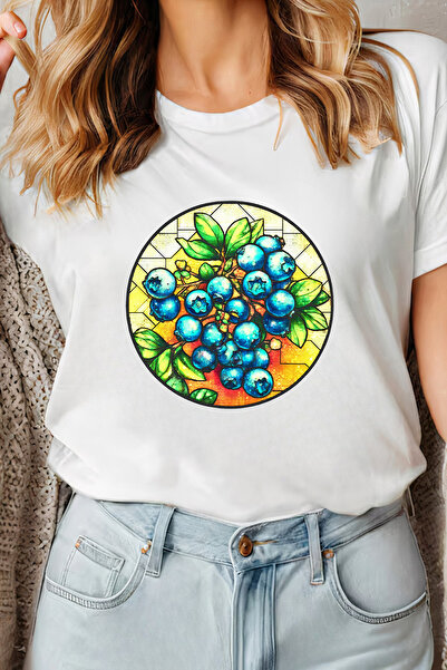 Sarah's Boutique Women's T-shirt – 100% cotton – Stained Blueberry