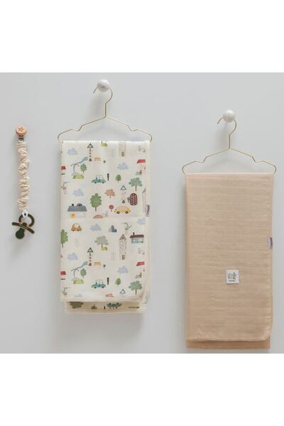Caramell İncibaby 100% Cotton 1 Piece Muslin Blanket & 1 Piece Cotton Blanket...