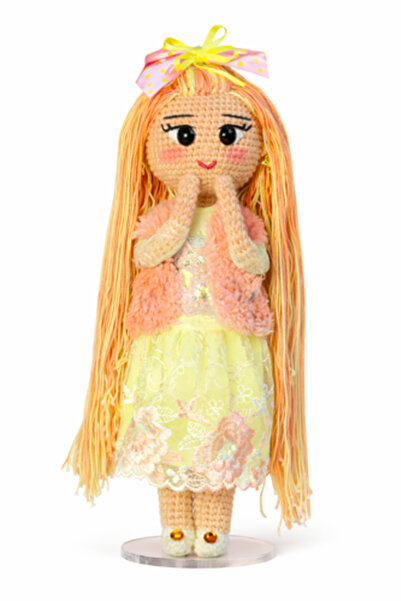 masadoll Dima doll with golden hair and soft yellow dress