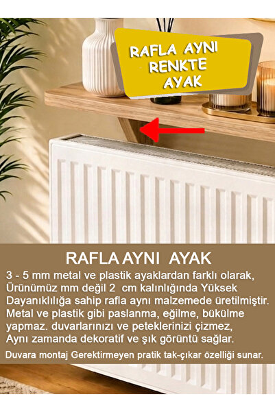 Zümra Ahşap Petek Üstü Uçan Raf Dresuar Atlantik Çam 80 cm