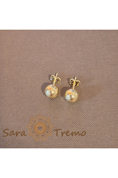 SaraTremo Classic Gold Ball Earrings - 18K Gold Plated Brazil