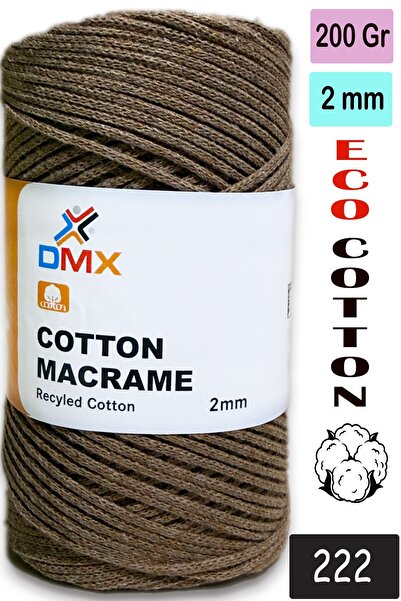 Diva İplik Dmx 2 Mm-Premium Cotton Cotton Macrame Rope-Cotton Chain Macrame B...