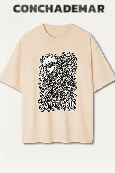 Vordevia Sattoru Gojo Printed Colorful Oversize T-Shirt Printed Premium Overs...