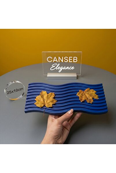CANSEB Elegance Premium - 25x10cm - Renkli - Dalgalı Dekoratif Tepsi, Sunumlu...
