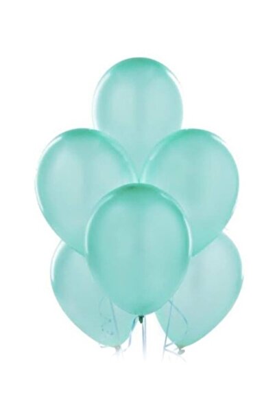 Gemar Metallic Balloons Turquoise Colored Balloons - 10 Pieces