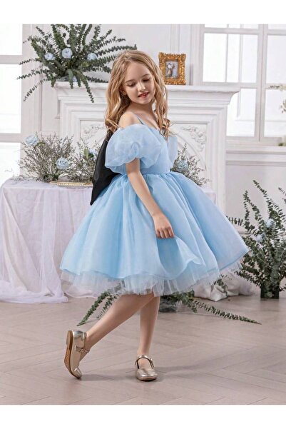 Jo Elegant dress with thin straps and bow-7 years