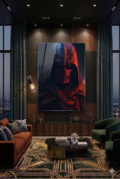 BLT DİZAYN Karanlık Güç Temalı Modern Cam Tablo
