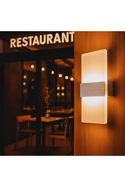 HAMER Modern Silver Wall Sconce - 3 Light Colors - Indoor Lighting