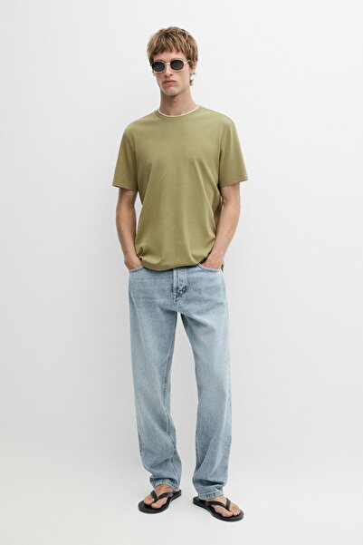Massimo Dutti %100 Pamuklu Çift Yakalı Tişört