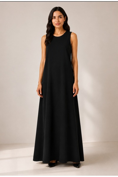 NOUR Blackberry Klooche Abaya Dress Black