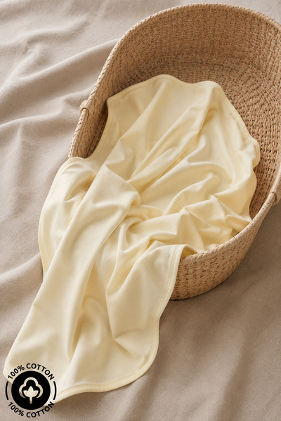 Miniel Unisex Baby 100% Cotton Combed Cotton Double Layer Baby Blanket 85X100 cm