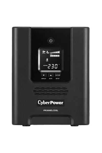 Cyber UPS Power PR3000ELCDSL, Tower, 3000 VA, 2700 W, AVR, LCD Display, Line ...