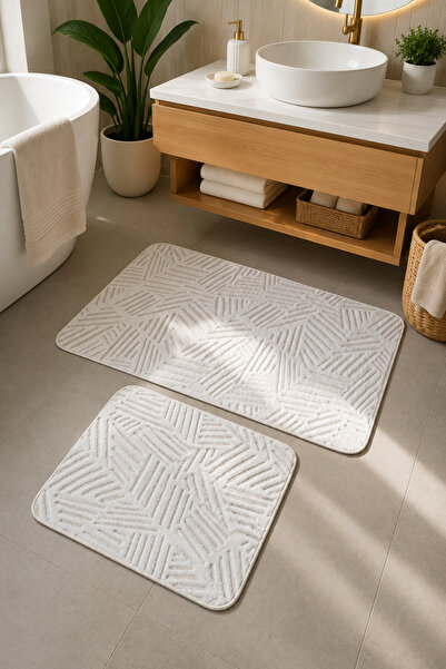 Pilloveland Plush Soft Texture Non-Slip Base 2-Piece Bath Mat Set – 60X100 & ...