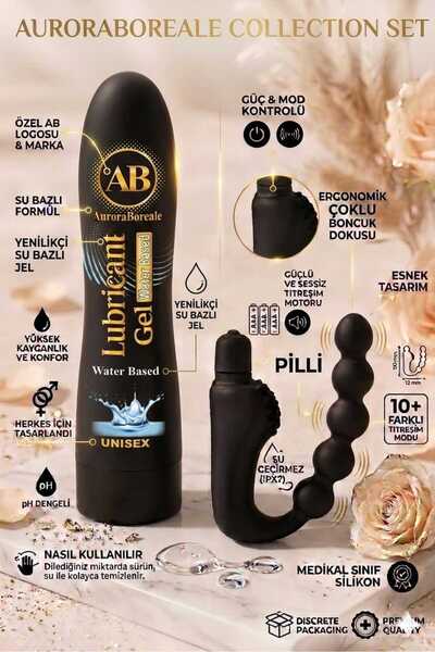 AuroraBoreale Premium 125 ML Sade Su Bazlı Kayganlaştırıcı Jel 10 Titreşim Mo...