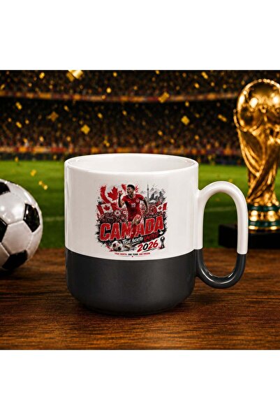 Bk Gift Black Joyful Trophy Cup with Canada Fan Theme 2026 World Cup Design