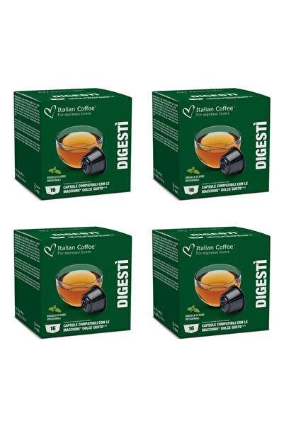 Italian Coffee 64 Capsule Ceai Digestiv Plante-Compatibile Dolce Gusto