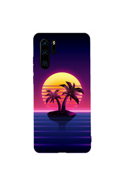 Other Huawei P30 Pro Moon and Palmie Transparent Silicone TPU Θήκη
