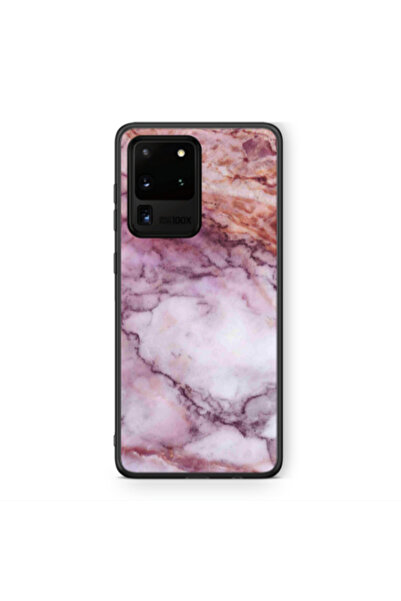 Other Samsung S20 Ultra Marble Brown And Pink Black Glossy Θήκη